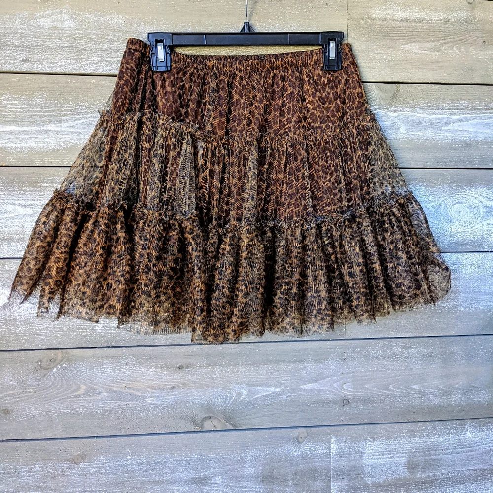 CowGirl Justice Girls Leopard Print Tutu Skirt